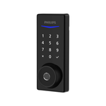 Philips Black EasyKey Fingerprint Deadbolt Door Lock With Mechanical Key Access - Black