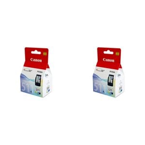 2PK Canon Pixma CL511 Colour Ink Cartridge 244 Page Yield CMY