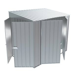 Build-a-Shed 1.5 x 2.3 x 2.0m Skillion Double Hinged Side Door Shed - Zinc