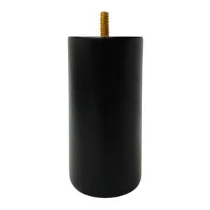 Adoored 73 x 150mm Black Round Pine Furniture Leg