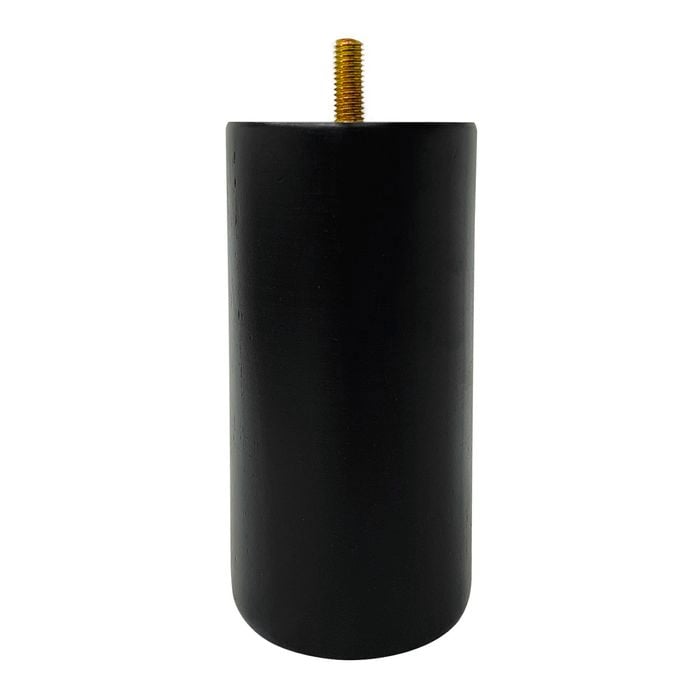 Adoored 73 x 150mm Black Round Pine Furniture Leg