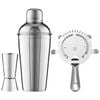 3pc Maxwell & Williams Cocktail & Co Stainless Steel 500ml Shaker Set