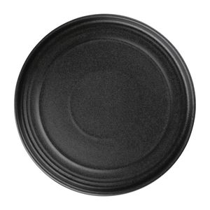 Olympia Cavolo Flat Round Plate Textured Black 220mm 6 Pack Dinnerware