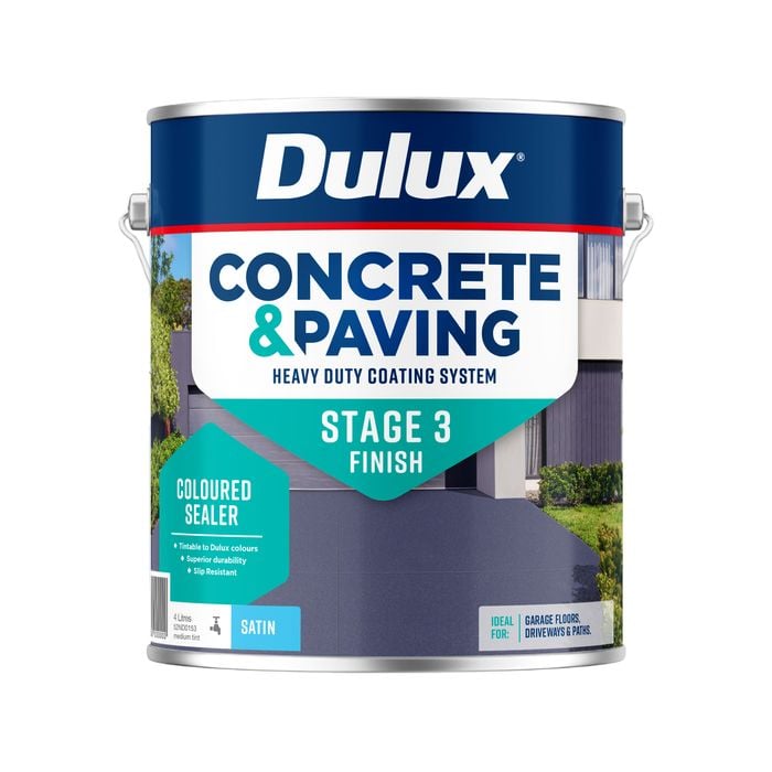 Dulux 4L Satin Medium Tint Concrete & Paving Coloured Sealer