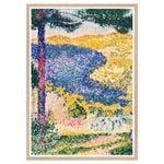Galrie Paul Signac Landscape with Pine Tree Stunning Pointillist Art Print for Home Decor, Wood Frame, A4 21 x 30cm (8 x 12inch)