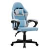 Sarantino Antre Kids Study Gaming Chair in Black and White Office Adjustable Height Chair