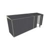 Build-A-Shed 1.2 x 5.2 x 2.0m Skillion Single Hinged Side Door Shed - Grey