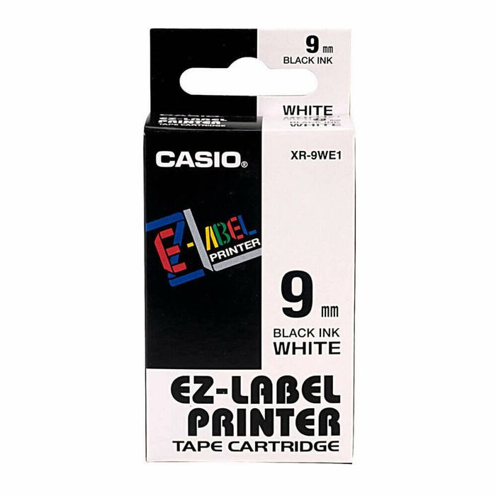 Casio Black on White Label (9mm)