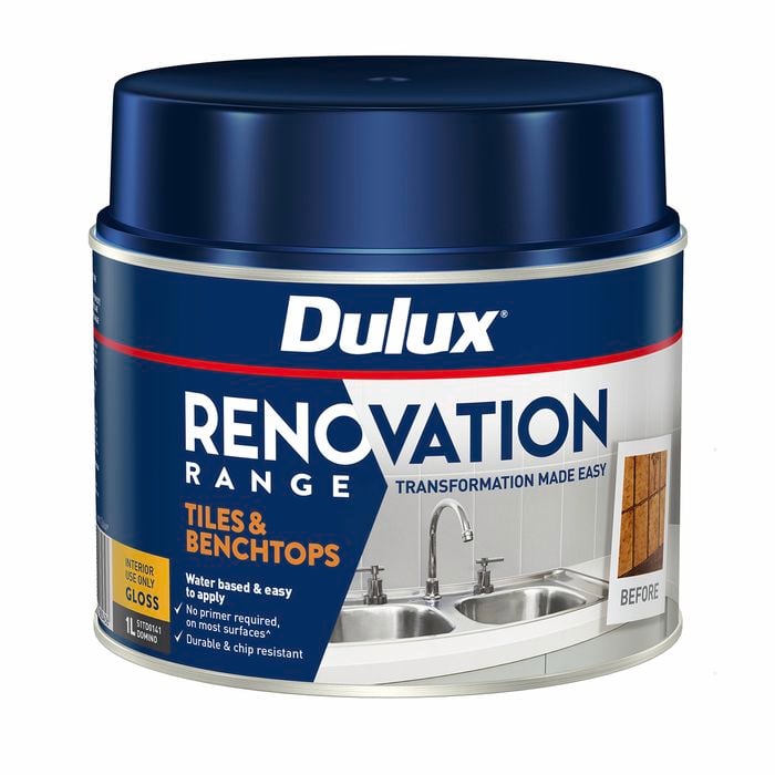 Dulux 1L Renovation Range Tiles & Benchtops Gloss Domino