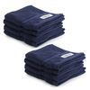 8pc Onkaparinga 30x30cm Cotton Flinders Bathroom Face Washers Set 600GSM Denim