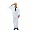 S Sailor Costume Fancy Dress White Navy Captain Party Halloween One Size