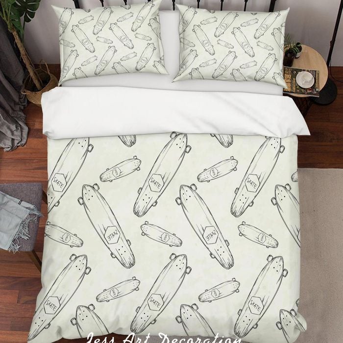 3D Skateboard Skate Quilt Cover Set Bedding Set Pillowcases 70