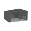 Absco Structures 6.0 x 6.0 x 3.4m Woodland Grey Double Roller Door Garage