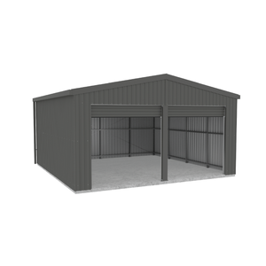 Absco Structures 6.0 x 6.0 x 3.4m Woodland Grey Double Roller Door Garage