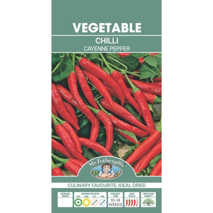 Mr Fothergill's Cayenne Chilli Pepper Seeds