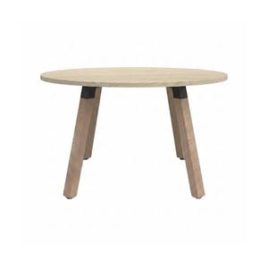 Olg Plantation Boardroom Table 4 Leg Solid Oak Frame Nordic Maple Top 1200mm Square