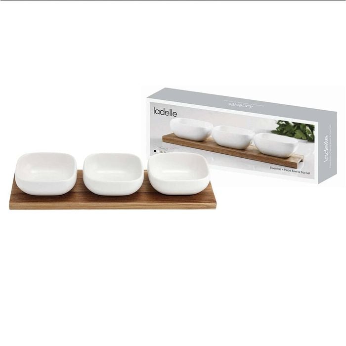 Ladelle Essentials 4 Piece Bowl & Tray Set
