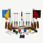 6 Player Championship Croquet Set with Square Head Mallets