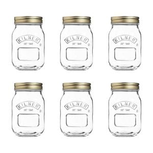 Genuine Preserve Glass Jar Set Of 6 500ml Kilner