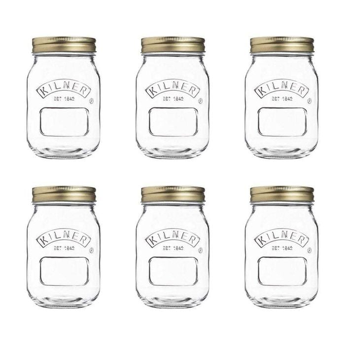 Genuine Preserve Glass Jar Set Of 6 500ml Kilner