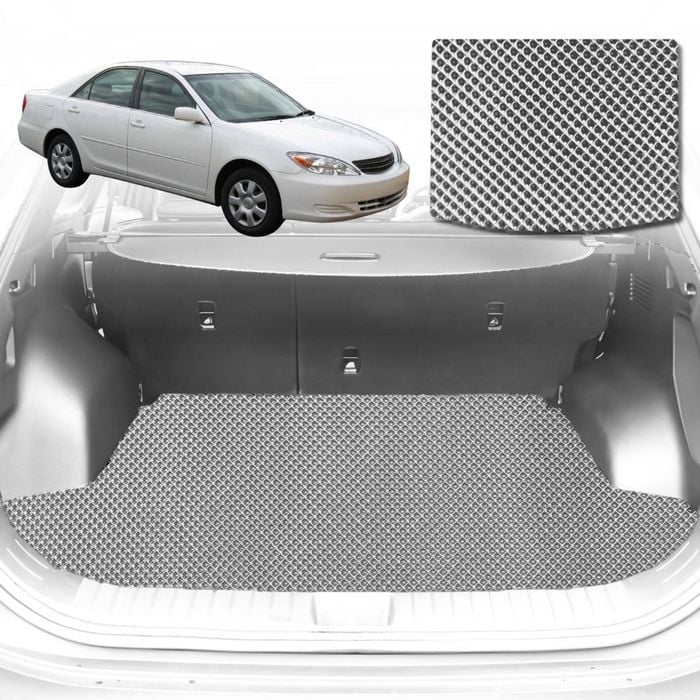 6D Diamond Car Boot Mat for Toyota Camry (XV30)2002-2006-Sedan-Cargo Mat-Grey-Outback GT