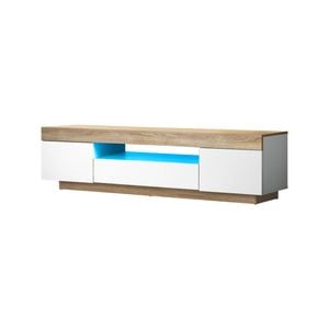 Oikiture Entertainment Unit Led Trendy Natural 180cm