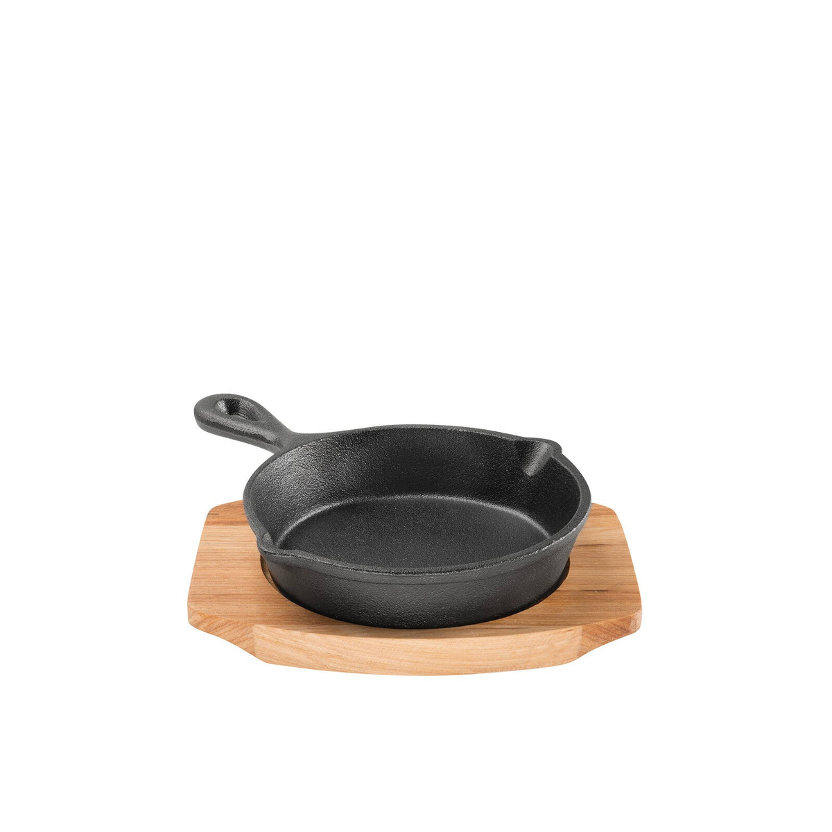 Pyrolux Pyrocast Cast Iron Skillet with Maple Tray 13.5cm - Bunnings ...