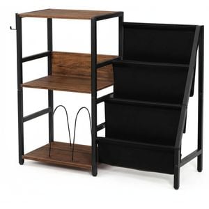 3-Tier Record Player Stand with Vinyl Storage for 200 Albums