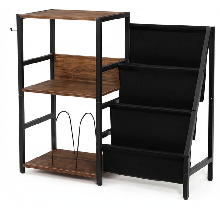 3-Tier Record Player Stand with Vinyl Storage for 200 Albums