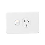 DETA X6 White Single Power Point - Gloss White