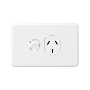DETA X6 White Single Power Point - Gloss White