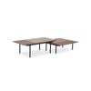 Modern Furniture TOZZI Square Coffee Tables 85cm - Walnut & Black