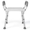 Costway Portable Shower Chair Anti-slip Bath Seat W/arm Bathroom Spa Bathtub