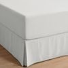 Dreamaker Linen Cotton Valance Dove Grey Single Bed