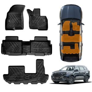 3D Floor Mats for Chery Tiggo 8 Pro Max 2024-2025 Heavy Duty All Weather Mats Carpet Liner Set