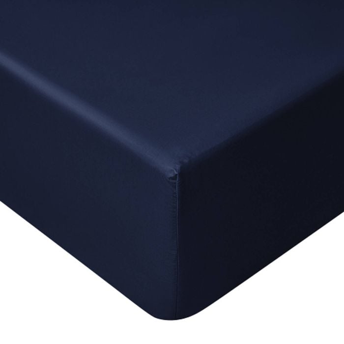 Accesorize Bamboo Cotton Mega Fitted Sheet Navy - Queen Bed