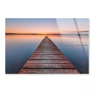 Wooden Pier and Sunset  Print 100% Australian Made 150 x 100cm  (Acrylic)