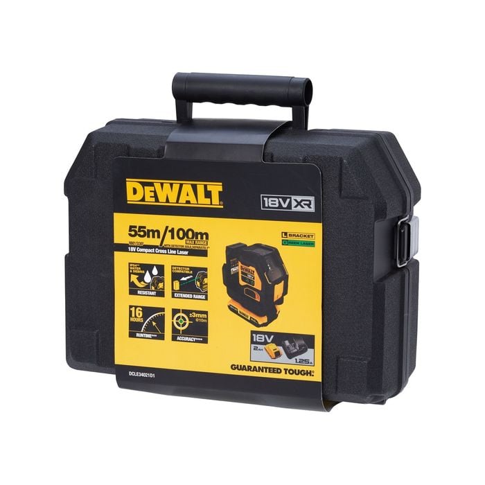 DEWALT 18V Li ion XR Compact Green Beam Cross Line Laser Combo Kit Bunnings Australia