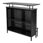 Costway 2-in-1 Kitchen Bar Table 4-Tier Wine Cabinet Black