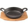 Pyrolux Pyrocast 12cm Cast Iron Round Gratin w/ Tray Pan/Skillet Cookware Black