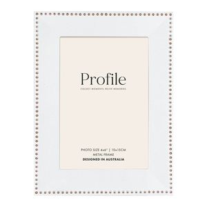 Noble White Gold 4x6 Photo Frame