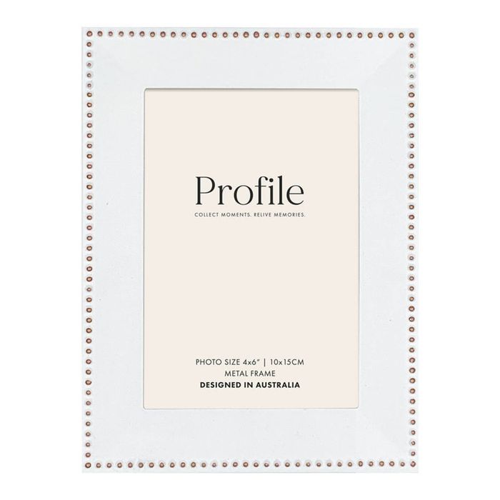 Noble White Gold 4x6 Photo Frame