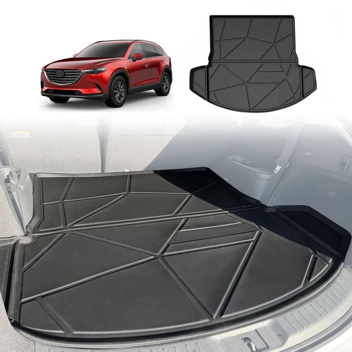AUSGO Boot Liner for Mazda CX9 CX-9 2016-Onwards Cargo Trunk Mat Boot Mat