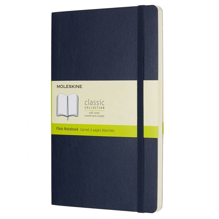 Moleskine Classic Plain Soft Cover Notebook Student Journal L Sapphire Blue