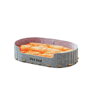Oval Felt Pet Bed – Large Double-Colour Loung