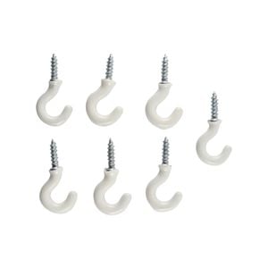 Everhang 7mm White PVC Cup Hook - 7 Pack