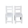 Children white stackable  Chairs set of 2