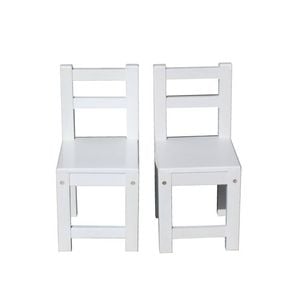 Children white stackable  Chairs set of 2