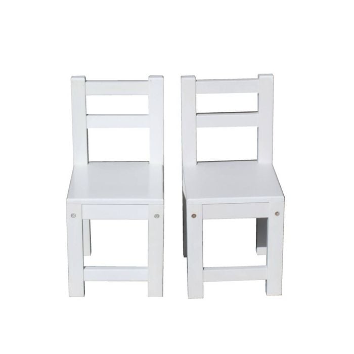 Children white stackable  Chairs set of 2