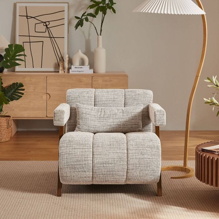 Finn Tweed Fabric Armchair